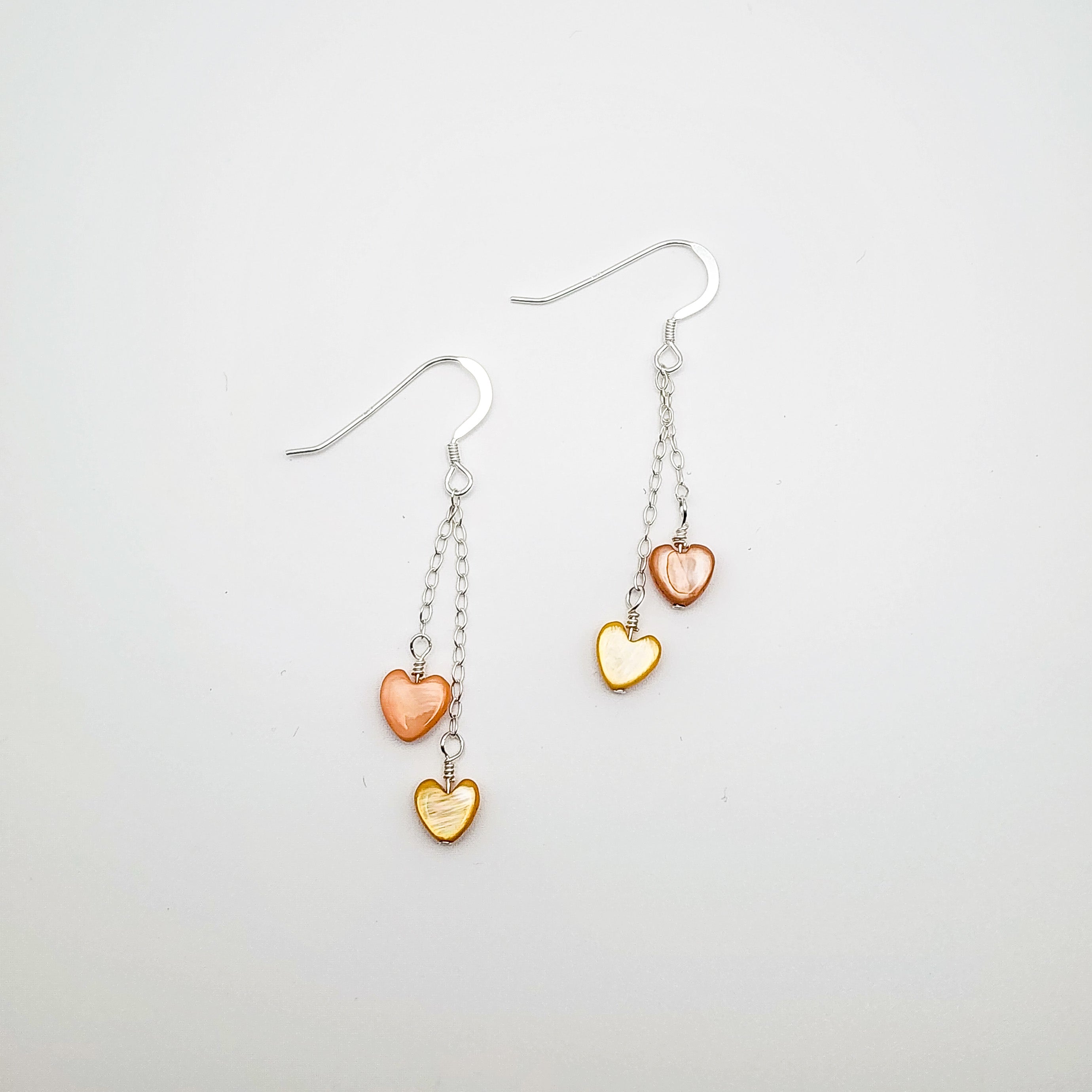 Heart Dangles - Yellow and Orange