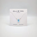 Sky Blue Topaz Single Stone Necklace