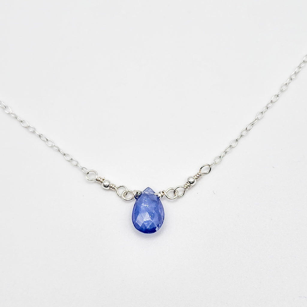 Tanzanite Single Stone Necklace