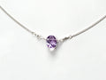 Sterling Silver Amethyst Stone Necklace