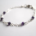 Amethyst sterling silver bracelet