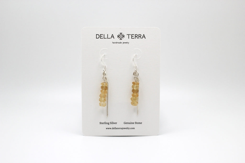 Citrine dangle earrings