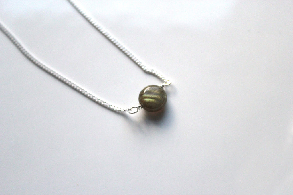 Labradorite Single Stone Bracelet