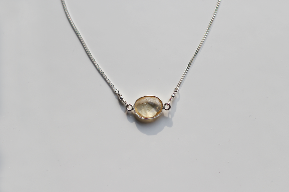 Citrine & Sterling Silver Necklace