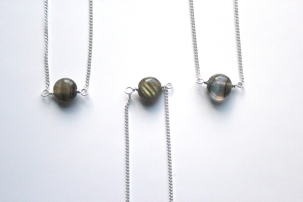 Labradorite Single Stone Bracelet